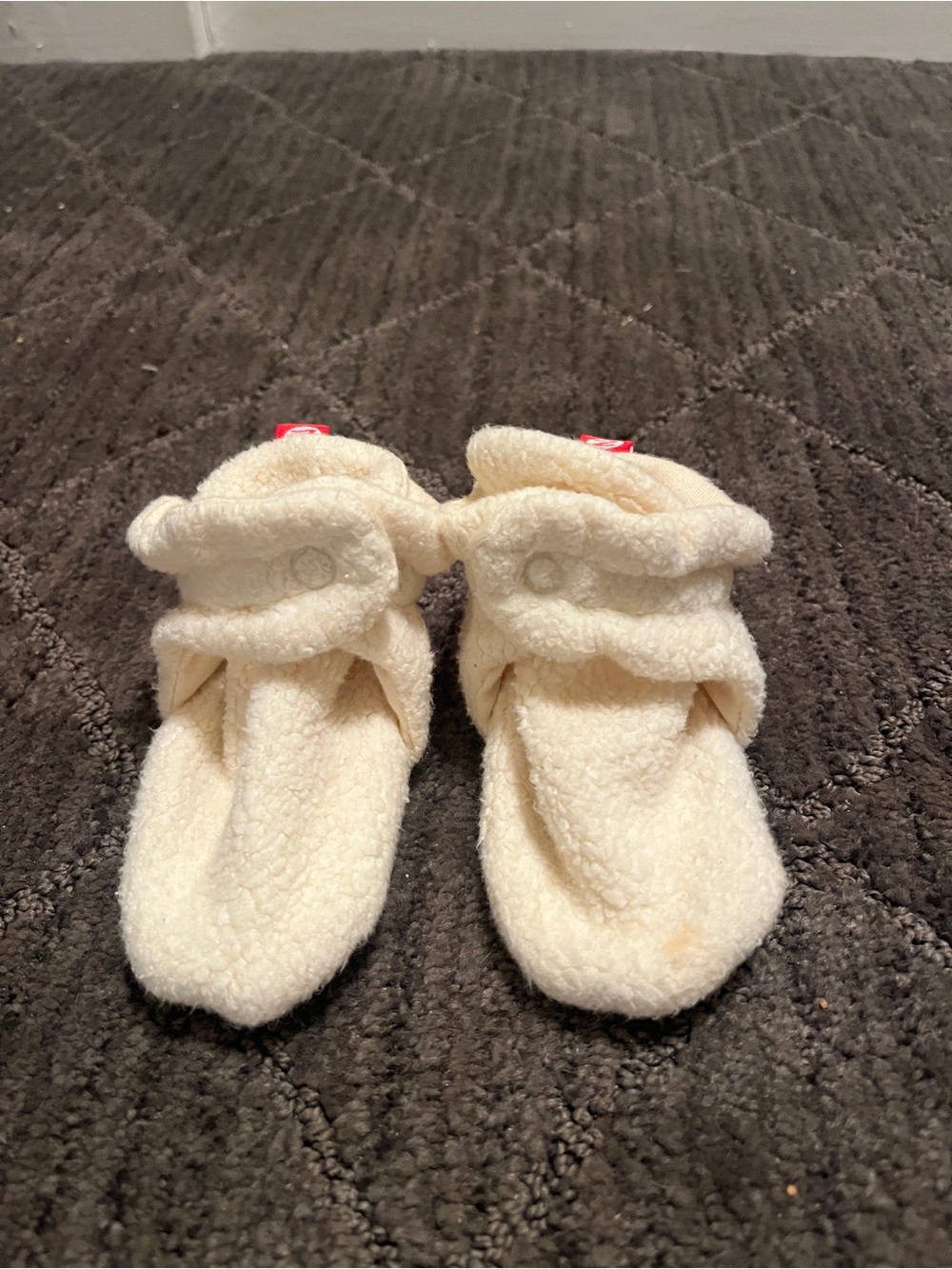 Zutano Cream Baby Booties Size 12M